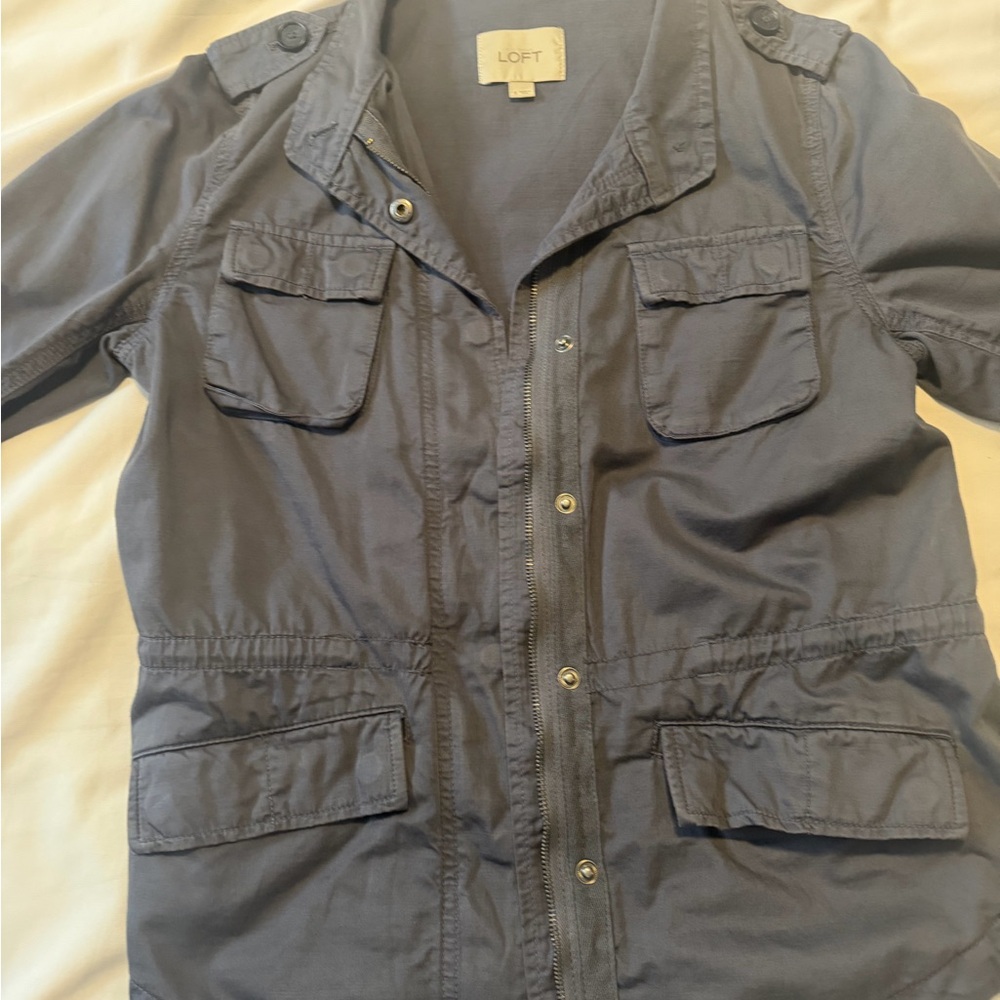 LOFT Utility Jacket in Navy Blue